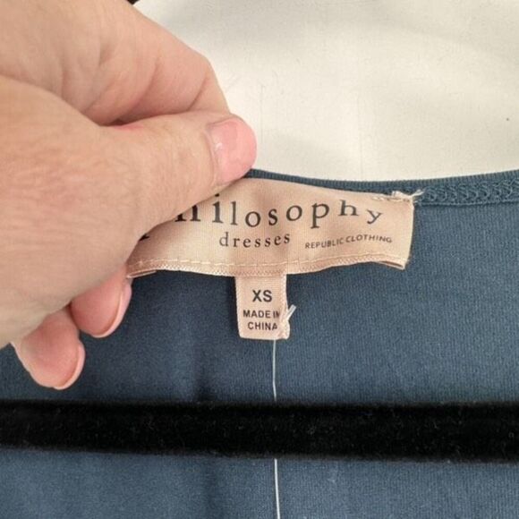 NWT Philosophy Tank Maxi Dress Dark Teal T-Shirt Dress Size XS Solid blue - Picture 4 of 11